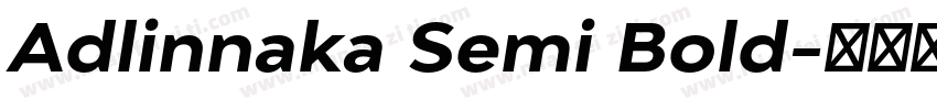 Adlinnaka Semi Bold字体转换